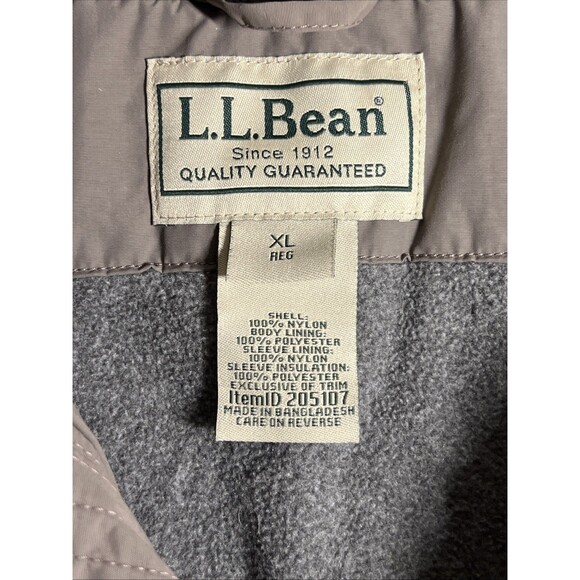 LL Bean Mens Warm Up Jacket Fleece Lined Item ID 205107 Thinsulate XL Regular - Picture 3 of 6